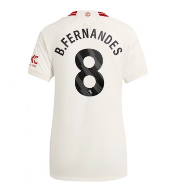 Manchester United Bruno Fernandes #8 Koszulka Trzecich Kobiety 2023-24 Krótki Rękaw